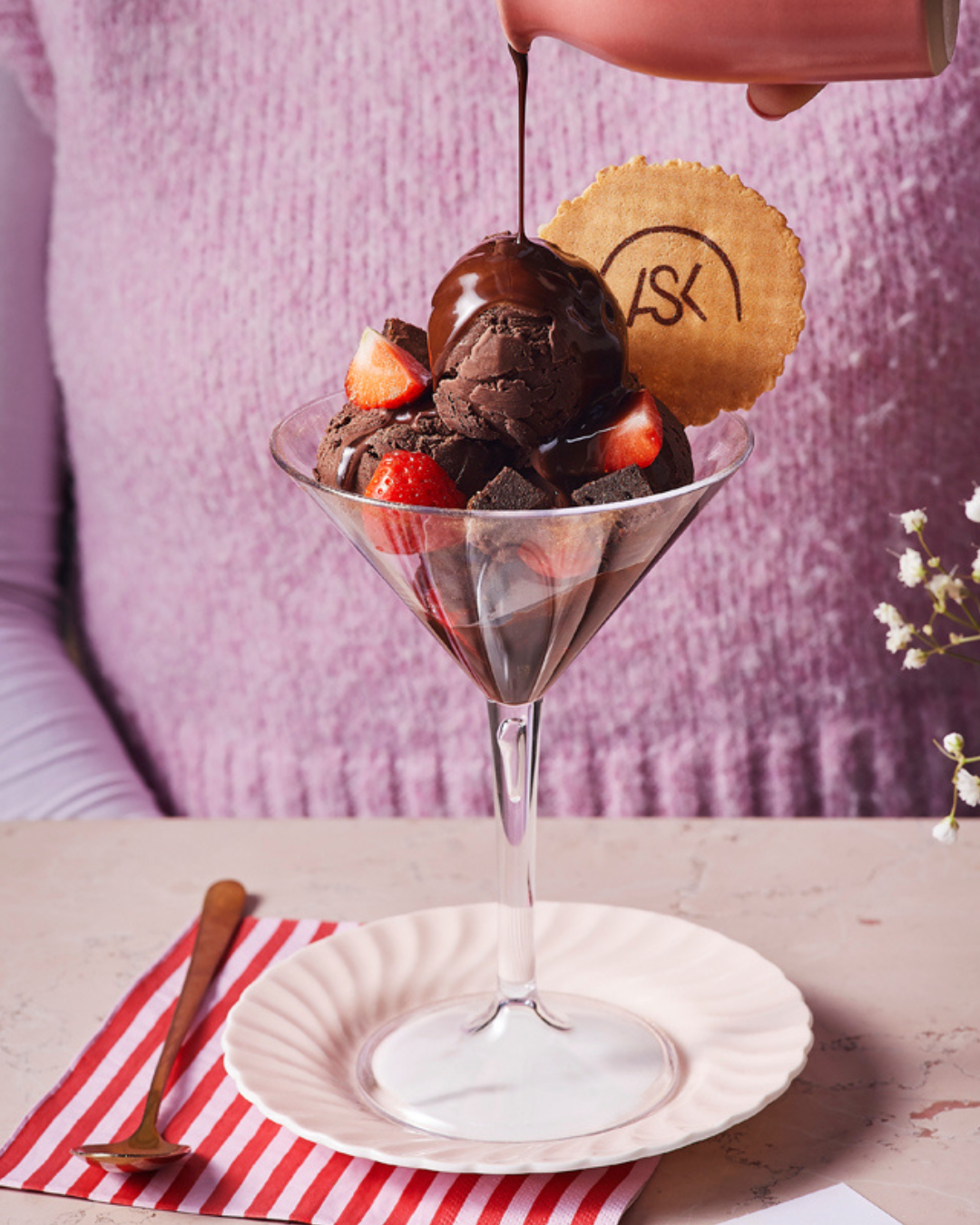 Chocolate Strawberry Sundae 